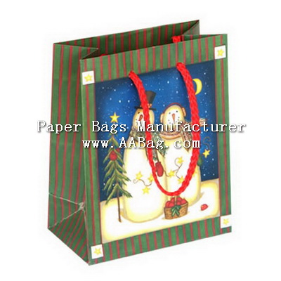 New Year Gift Bag with Snowman Theme