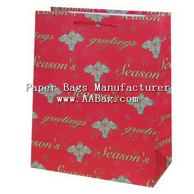 Paper Gift Bag with Season Greeting artwork