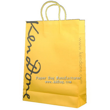 White Kraft Paper Shopping Bag for promotion