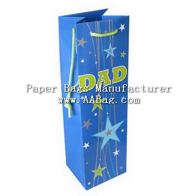 Custom Paper Bottle Bag with DAD theme for Father's day
