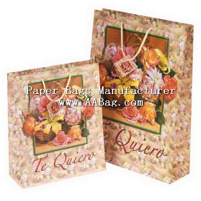 Custom Printed Flower Paper Bags