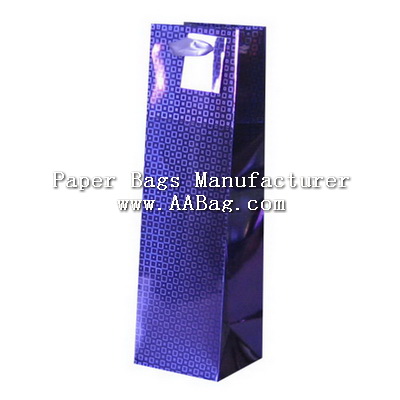 Hologram Paper Bag for wine bottle