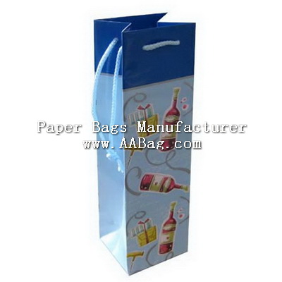 Paper Wine Bag with Custom Design