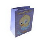 Custom Easter Paper Gift Bag with Ribbat and Eggs Design