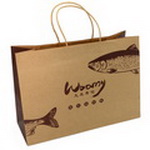 Custom Nature Kraft Paper Shopping Bag with Paper Handle
