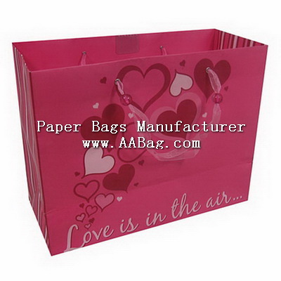 Paper Gift Bag with fantastic Design & Satin Ribbon Handle