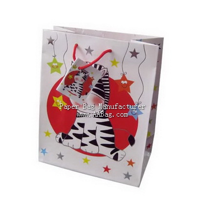Custom Paper Gift Bag with Cartoon design for Baby