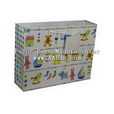 Paper Bag with Children Toy Artwork for kid's Shoe