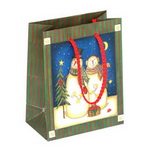 New Year Gift Bag with Snowman Theme