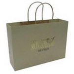 Custom Kraft Paper Brown Eco Shopping Bag with Hot stamped Logo