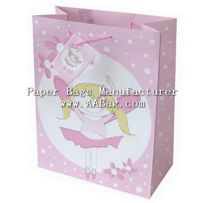 Cartoon Paper Bag with Custom artwork for Gift Shopping