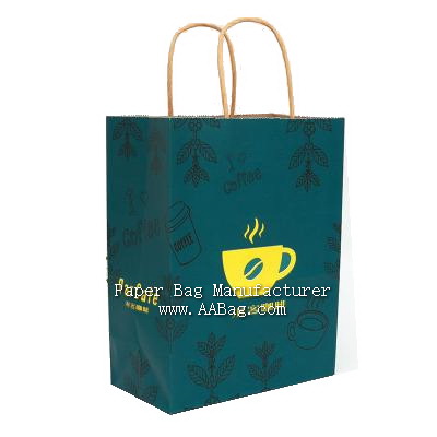 Natural Kraft Take Out Paper Bag for Coffee Cup